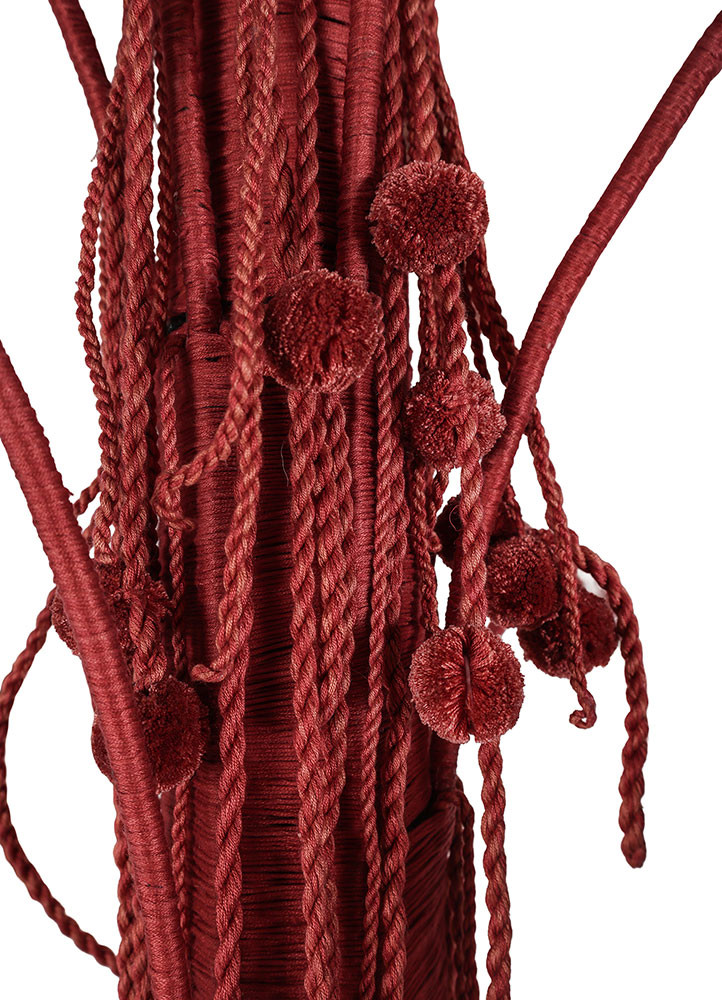 objects red and orange bamboo silk and wool and ironrod and cotton art work Accessories - Corner objects red and orange bamboo silk and wool and ironrod and cotton art work Accessories - Corner