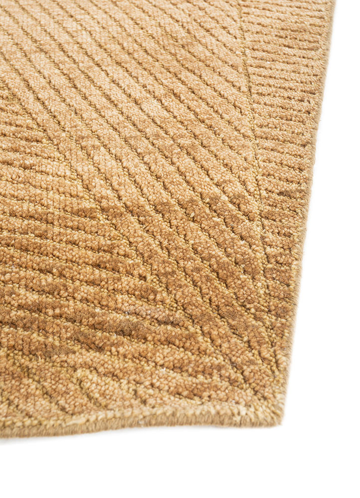 blythe red and orange wool hand knotted Rug - Corner