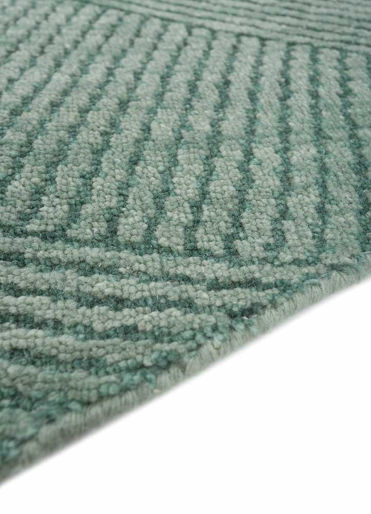 blythe blue wool hand knotted Rug - Corner blythe blue wool hand knotted Rug - Corner