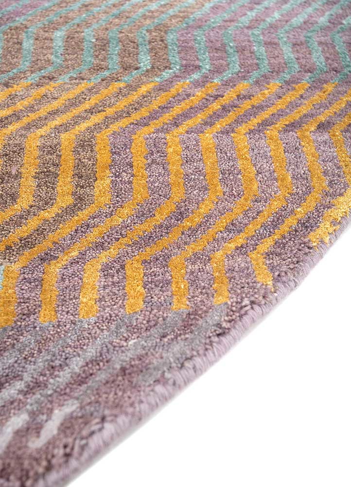 manchaha pink and purple wool and bamboo silk hand knotted Rug - Corner manchaha pink and purple wool and bamboo silk hand knotted Rug - Corner