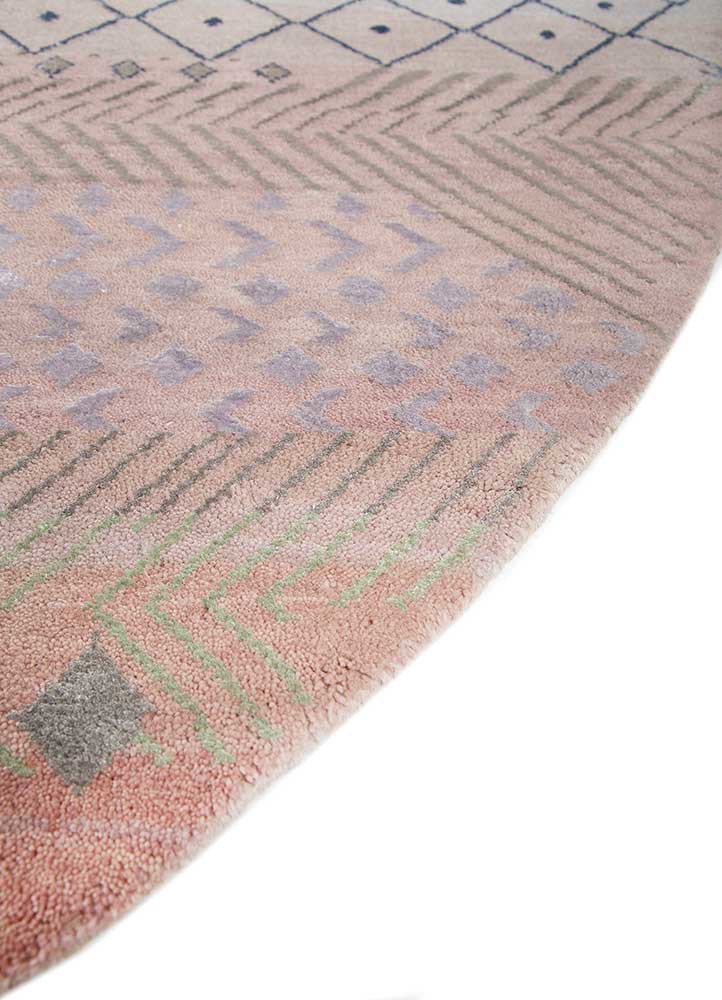 manchaha pink and purple wool and bamboo silk hand knotted Rug - Corner manchaha pink and purple wool and bamboo silk hand knotted Rug - Corner
