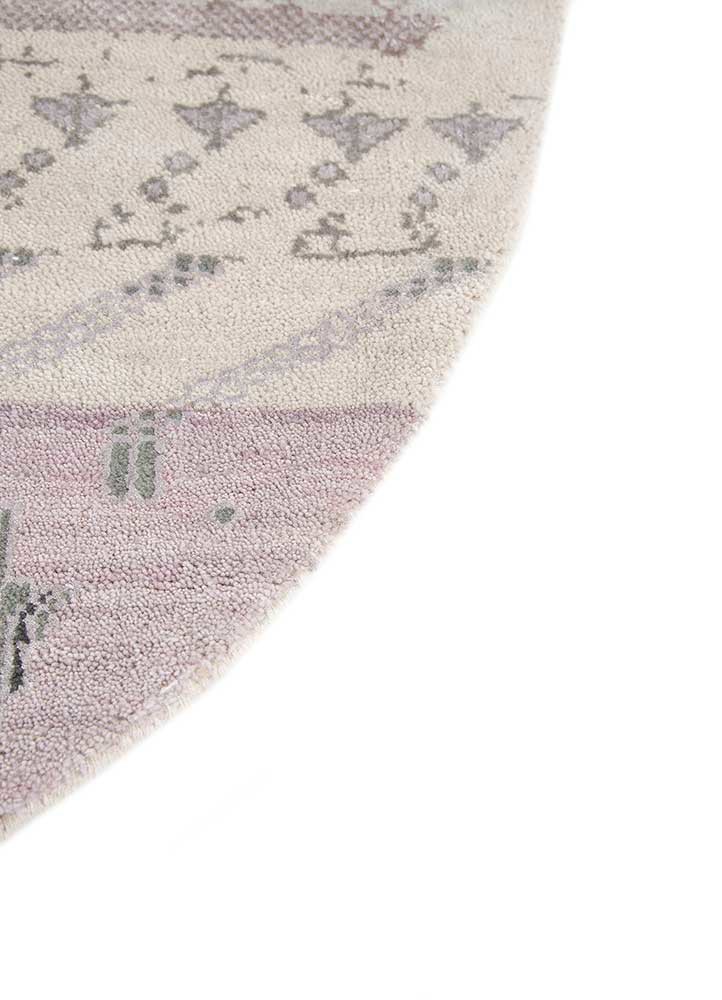 manchaha pink and purple wool and bamboo silk hand knotted Rug - Corner manchaha pink and purple wool and bamboo silk hand knotted Rug - Corner
