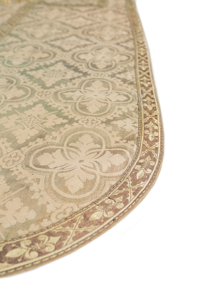 bespoke sile green cotton and silk and zari wall art WALL ART & TAPESTRY - Corner