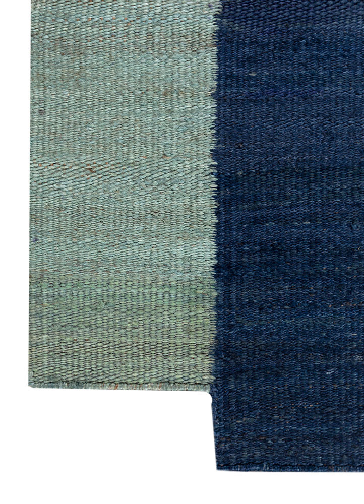 daaira blue jute and hemp flat weaves Rug - Corner daaira blue jute and hemp flat weaves Rug - Corner