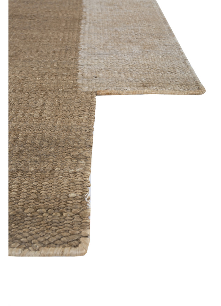 daaira beige and brown jute and hemp flat weaves Rug - Corner