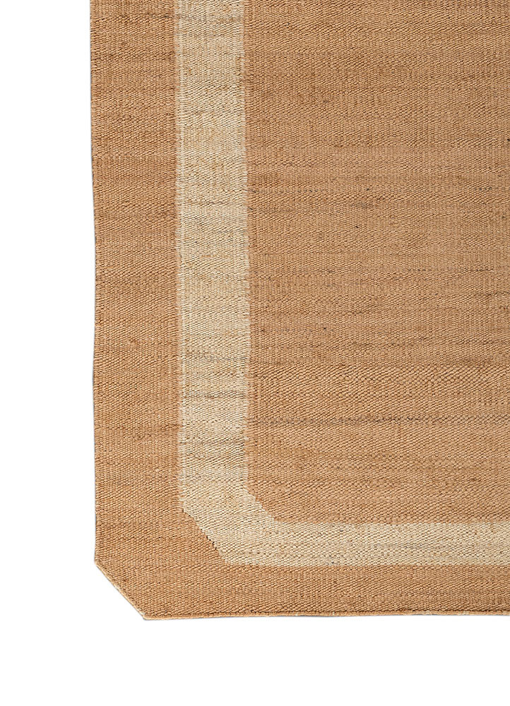 daaira beige and brown jute and hemp flat weaves Rug - Corner