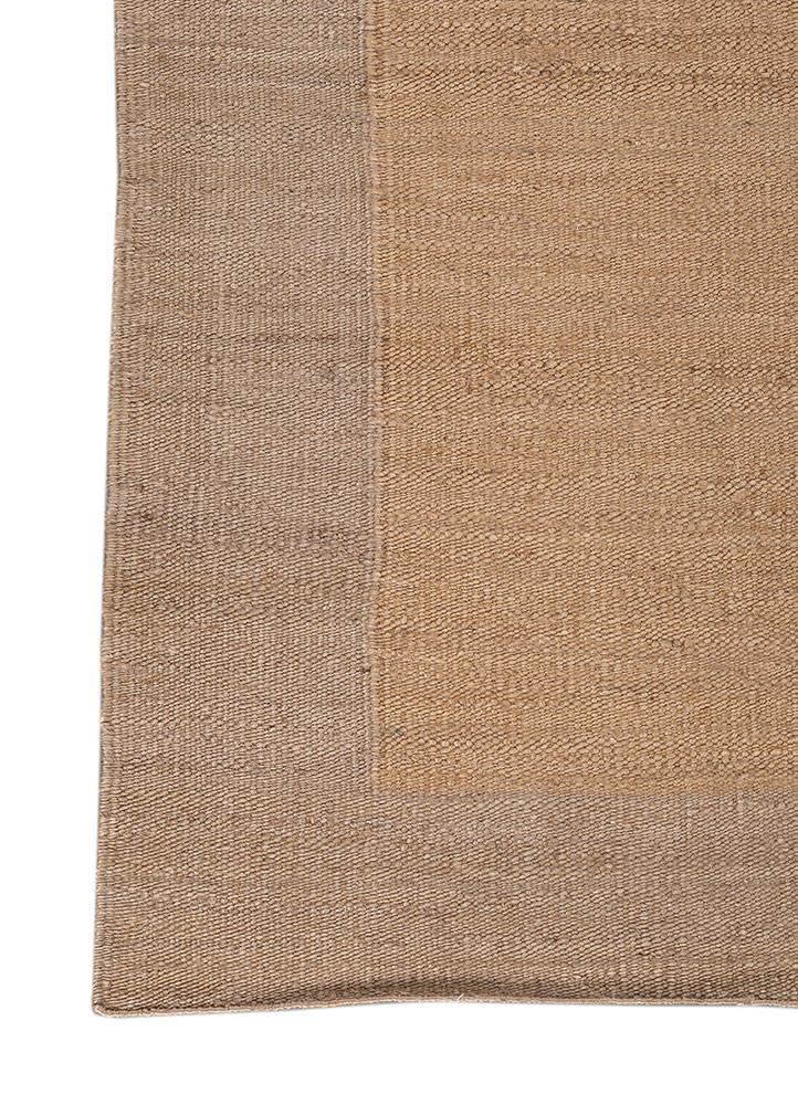 daaira beige and brown jute and hemp flat weaves Rug - Corner