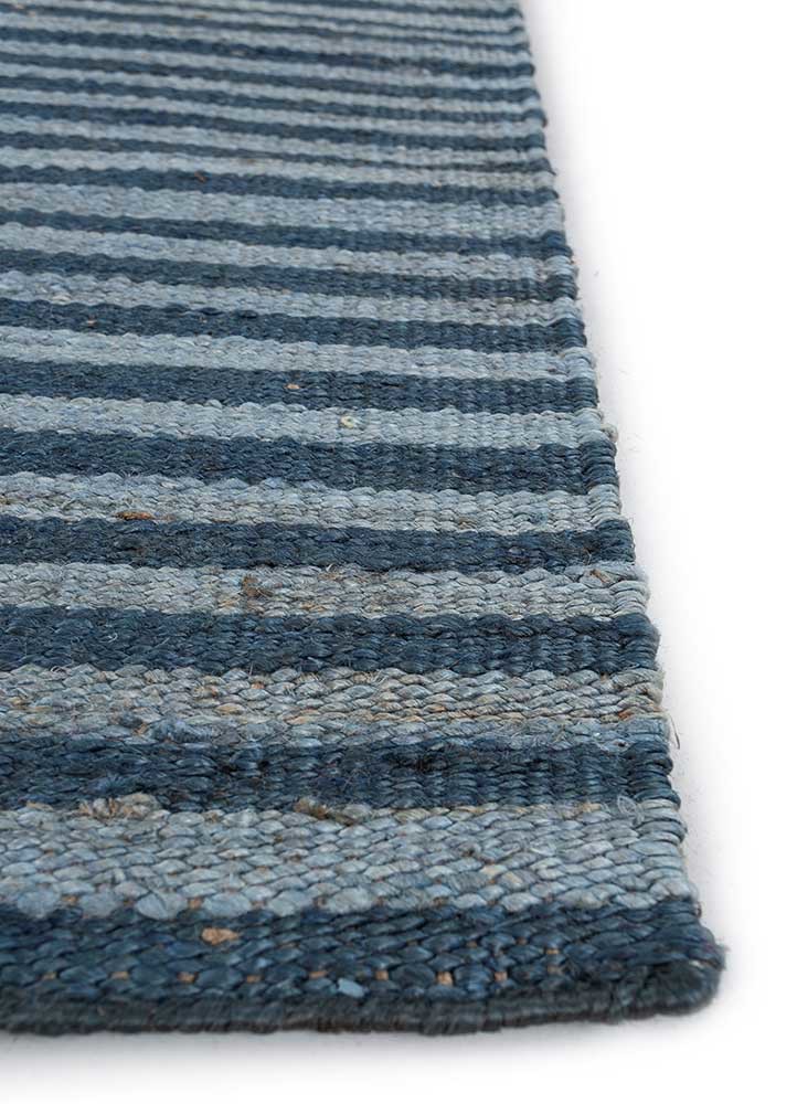 daaira blue jute and hemp flat weaves Rug - Corner daaira blue jute and hemp flat weaves Rug - Corner