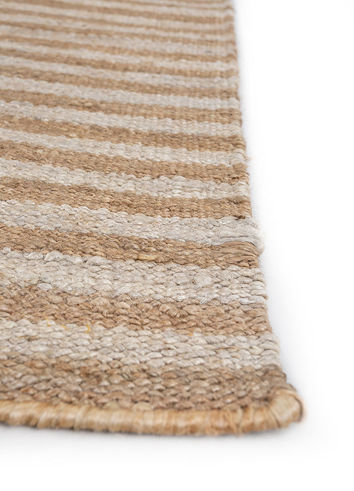 daaira ivory jute and hemp flat weaves Rug - Corner