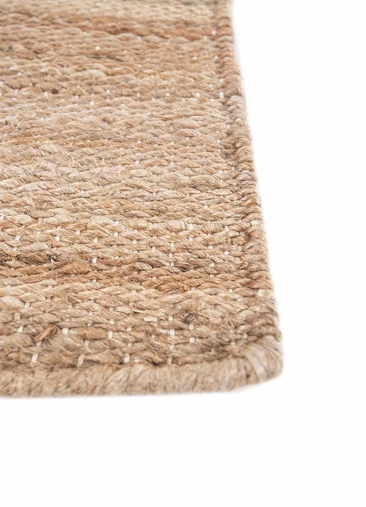 daaira grey and black jute and hemp flat weaves Rug - Corner