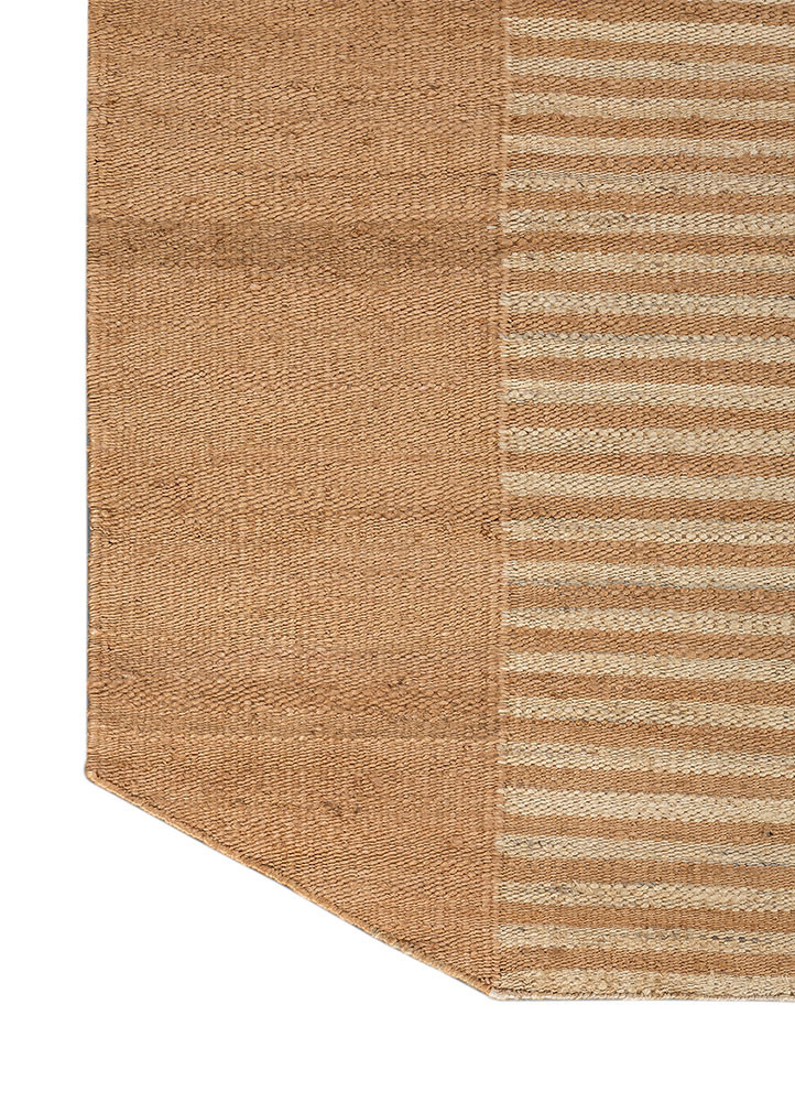 daaira beige and brown jute and hemp flat weaves Rug - Corner