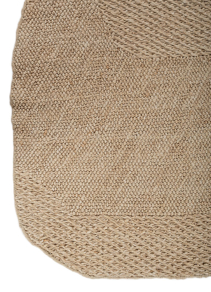 erbe ivory jute and hemp flat weaves Rug - Corner