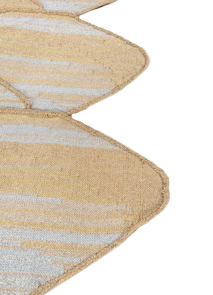 jaanwar gold zari flat weaves Rug - Corner jaanwar gold zari flat weaves Rug - Corner