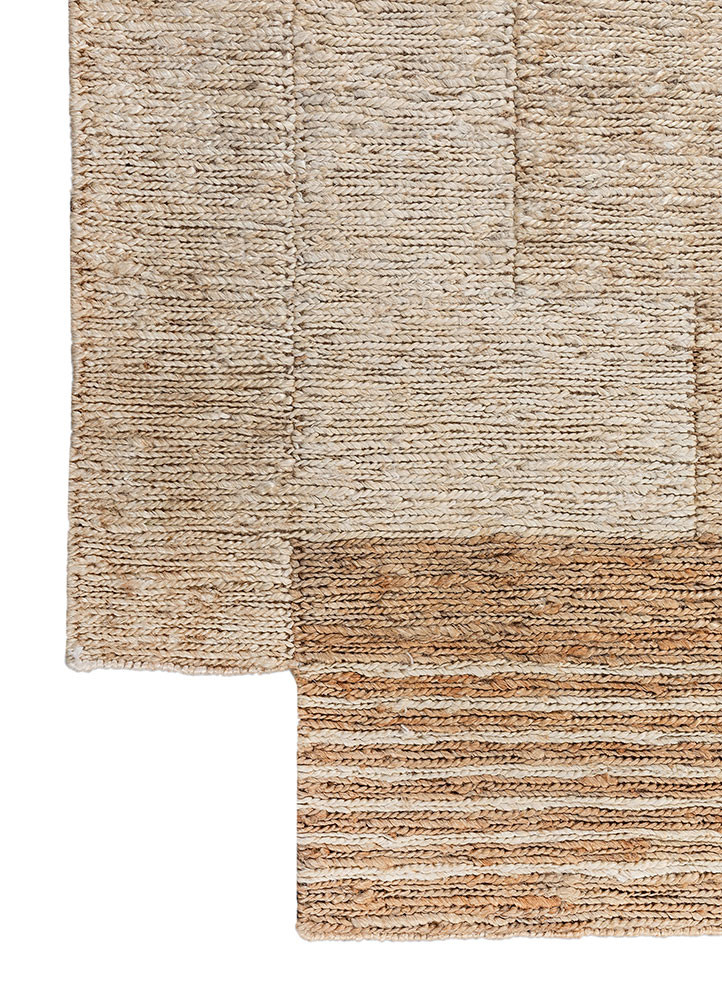 daaira ivory jute and hemp hand knotted Rug - Corner