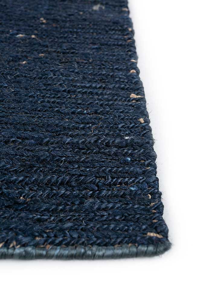 daaira blue jute and hemp flat weaves Rug - Corner