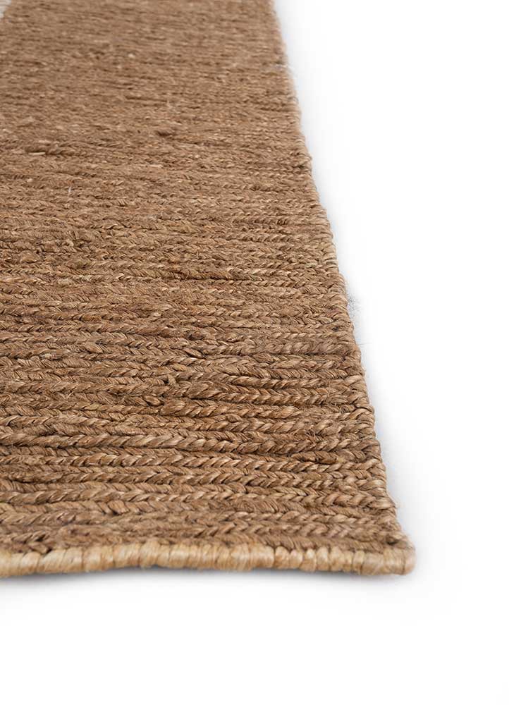 daaira beige and brown jute and hemp flat weaves Rug - Corner