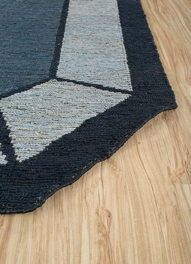 daaira blue jute and hemp flat weaves Rug - Corner daaira blue jute and hemp flat weaves Rug - Corner