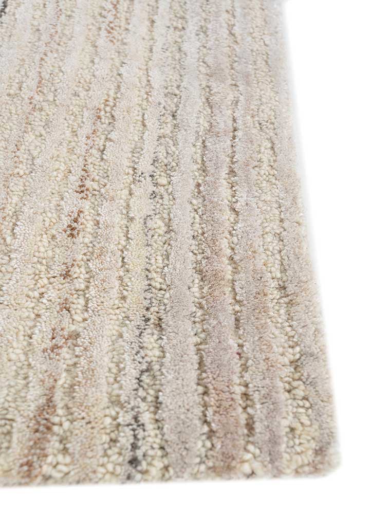 pathways ivory wool and viscose hand tufted Rug - Corner pathways ivory wool and viscose hand tufted Rug - Corner