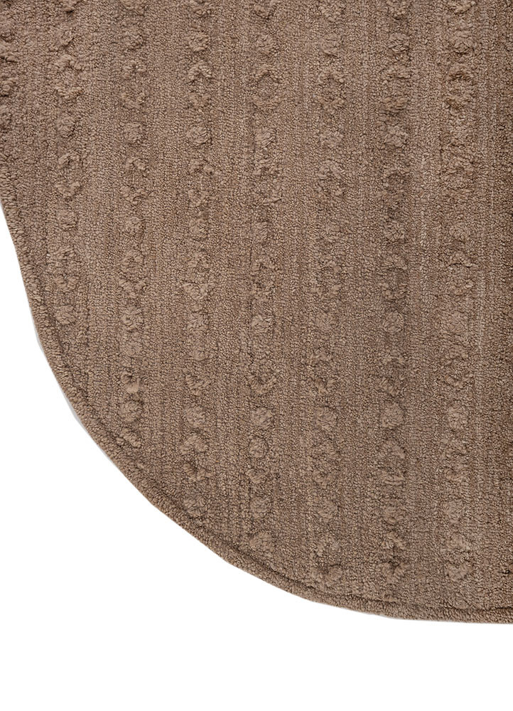 pathways beige and brown wool hand tufted Rug - Corner pathways beige and brown wool hand tufted Rug - Corner