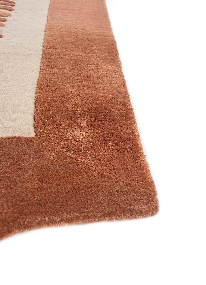 lucid ivory wool and viscose hand tufted Rug - Corner lucid ivory wool and viscose hand tufted Rug - Corner