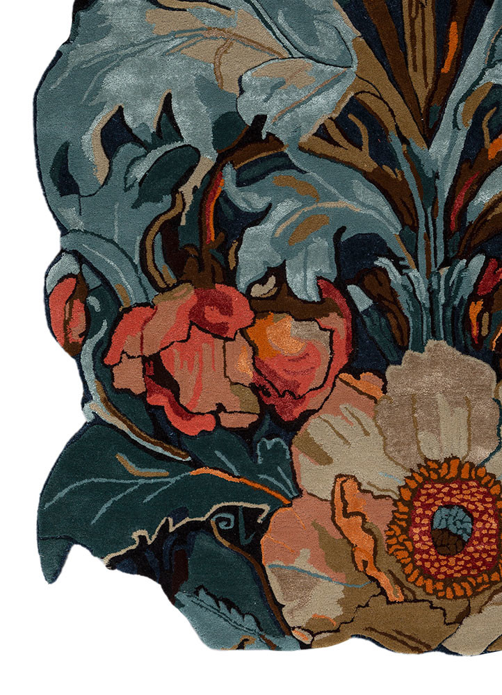 nebulora blue wool and viscose hand tufted Rug - Corner nebulora blue wool and viscose hand tufted Rug - Corner