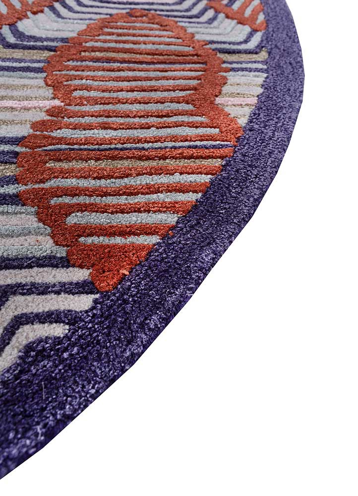 jaipur wunderkammer red and orange wool and viscose hand tufted Rug - Corner jaipur wunderkammer red and orange wool and viscose hand tufted Rug - Corner