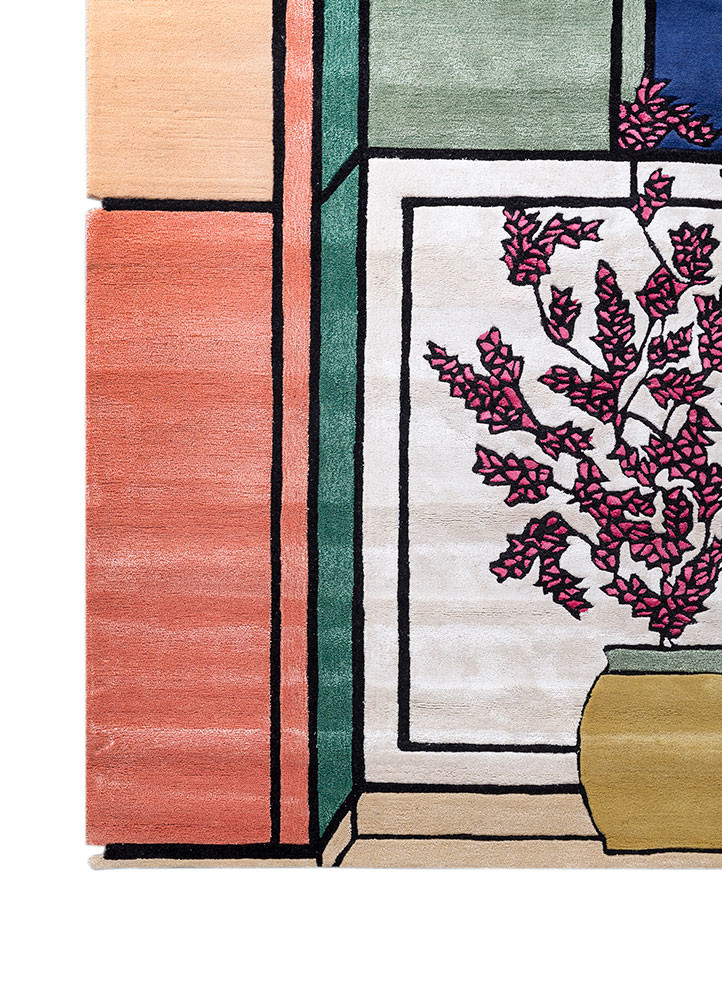 concoction multi wool and viscose hand tufted Rug - Corner concoction multi wool and viscose hand tufted Rug - Corner