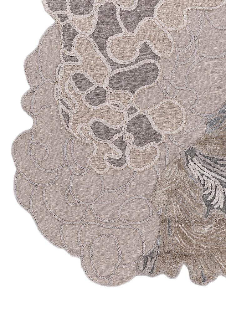 aurelia ivory wool and viscose hand tufted Rug - Corner aurelia ivory wool and viscose hand tufted Rug - Corner