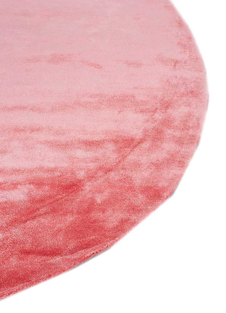 cera pink and purple viscose hand tufted Rug - Corner