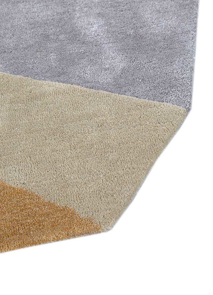 come around grey and black wool and viscose hand tufted Rug - Corner come around grey and black wool and viscose hand tufted Rug - Corner