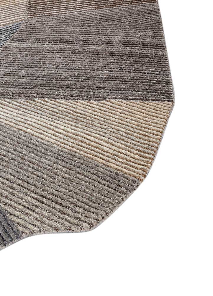 come around ivory wool and viscose hand tufted Rug - Corner come around ivory wool and viscose hand tufted Rug - Corner