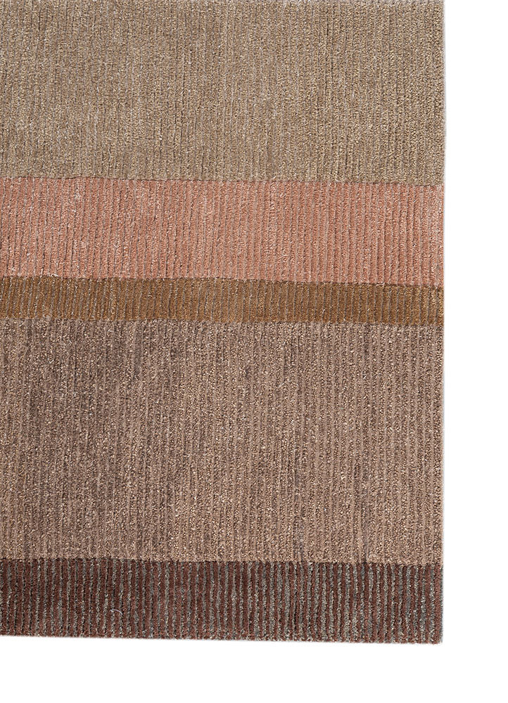 come around blue wool and viscose hand tufted Rug - Corner come around blue wool and viscose hand tufted Rug - Corner