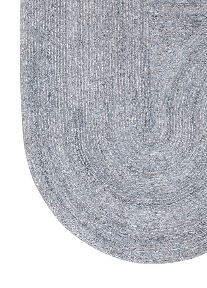 cera blue wool and viscose hand tufted Rug - Corner cera blue wool and viscose hand tufted Rug - Corner