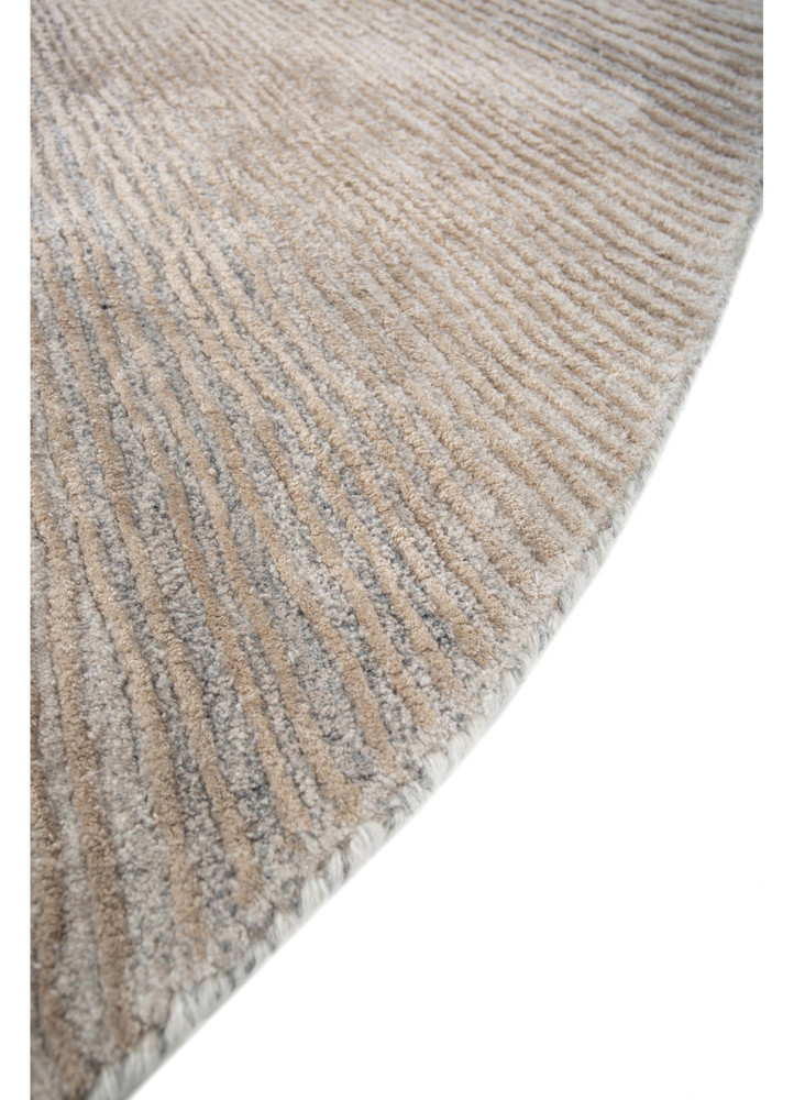 pathways grey and black wool hand tufted Rug - Corner