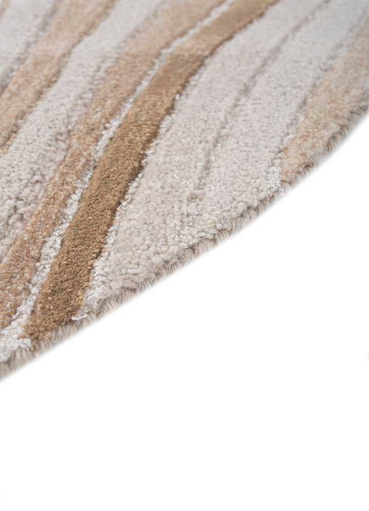 pathways ivory wool and viscose hand tufted Rug - Corner pathways ivory wool and viscose hand tufted Rug - Corner