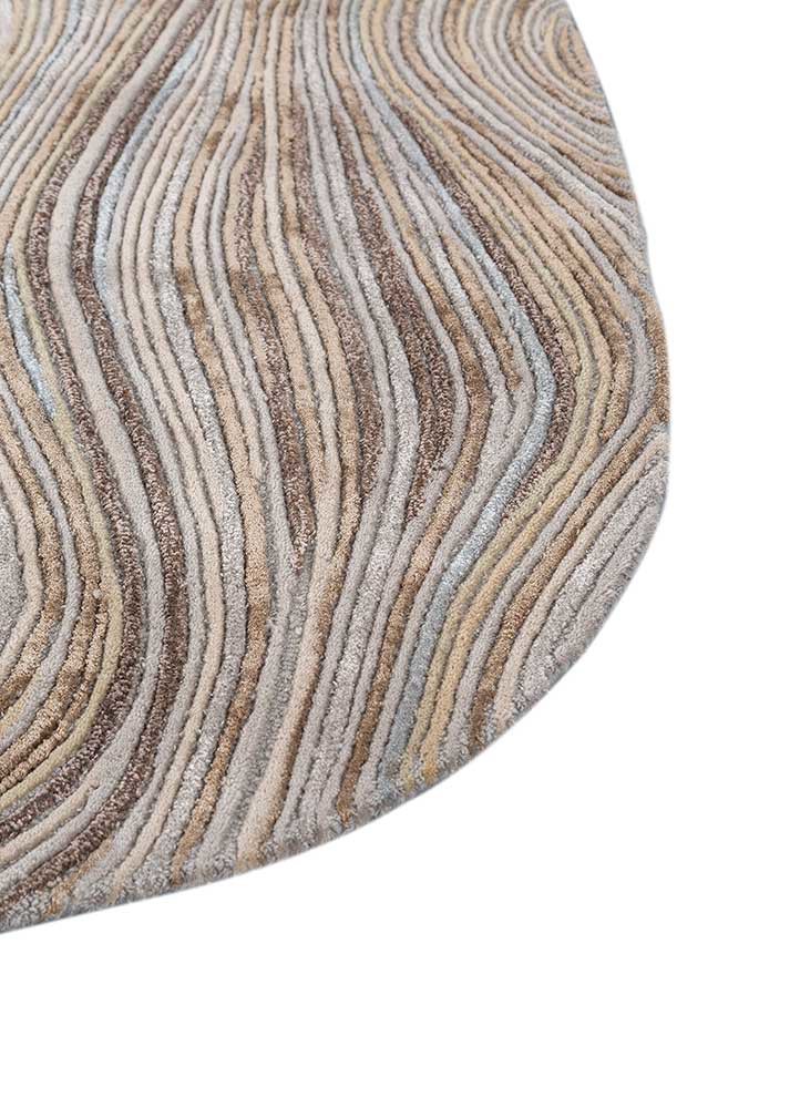 pathways grey and black wool and viscose hand tufted Rug - Corner pathways grey and black wool and viscose hand tufted Rug - Corner