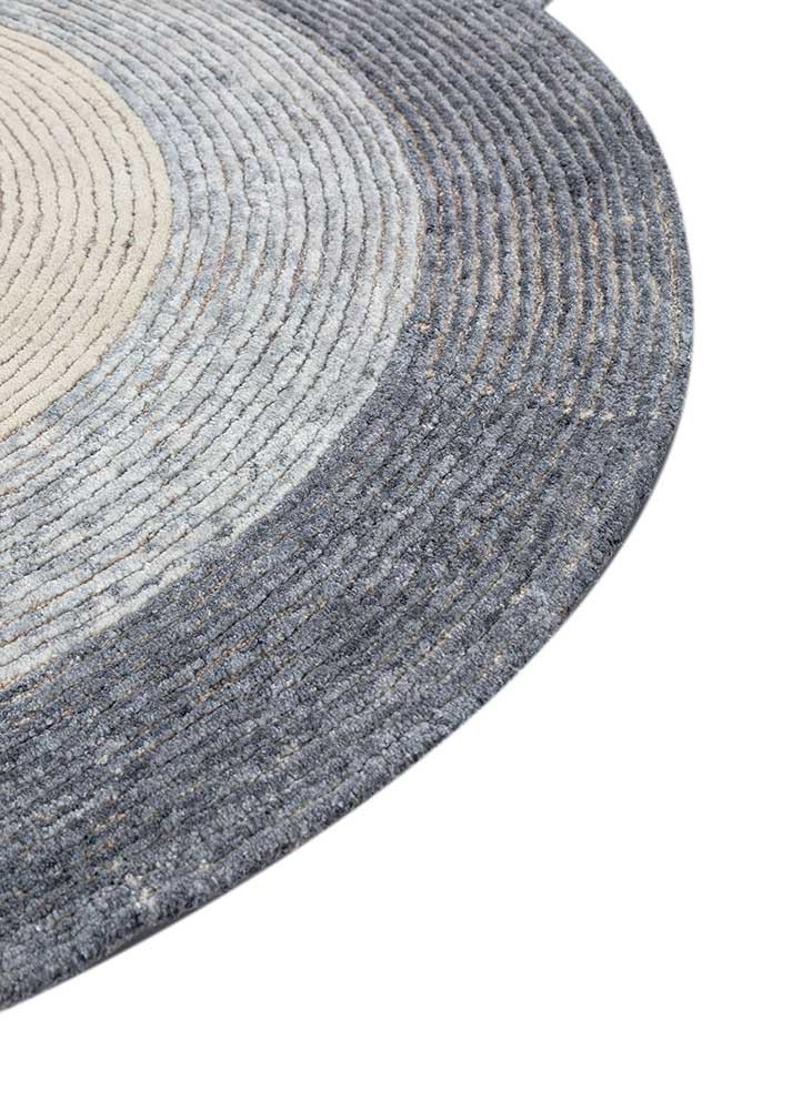 come around beige and brown wool and viscose hand tufted Rug - Corner come around beige and brown wool and viscose hand tufted Rug - Corner