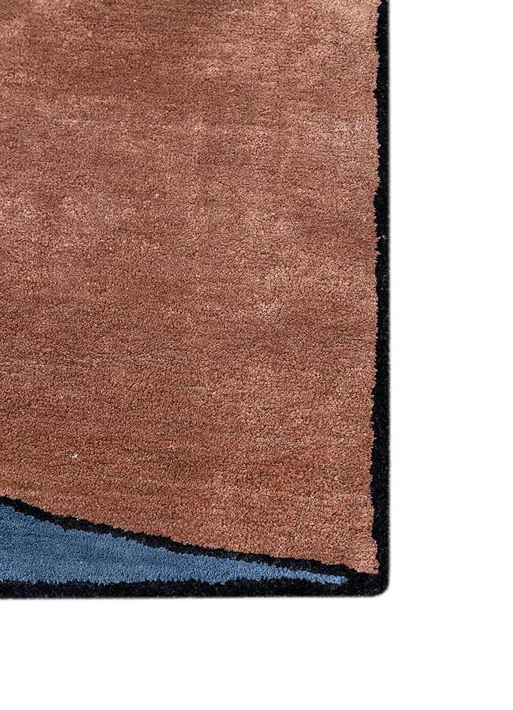 archetype red and orange wool and viscose hand tufted Rug - Corner