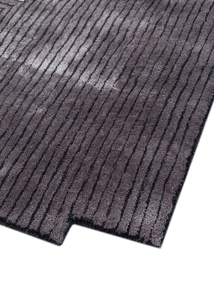 archetype grey and black wool and viscose hand tufted Rug - Corner archetype grey and black wool and viscose hand tufted Rug - Corner