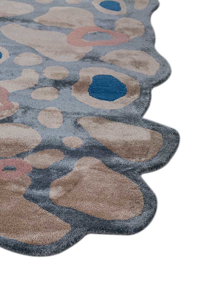 confetti ivory wool and viscose hand tufted Rug - Corner