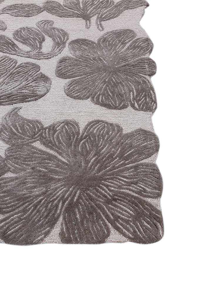 hacienda grey and black wool and viscose hand tufted Rug - Corner hacienda grey and black wool and viscose hand tufted Rug - Corner
