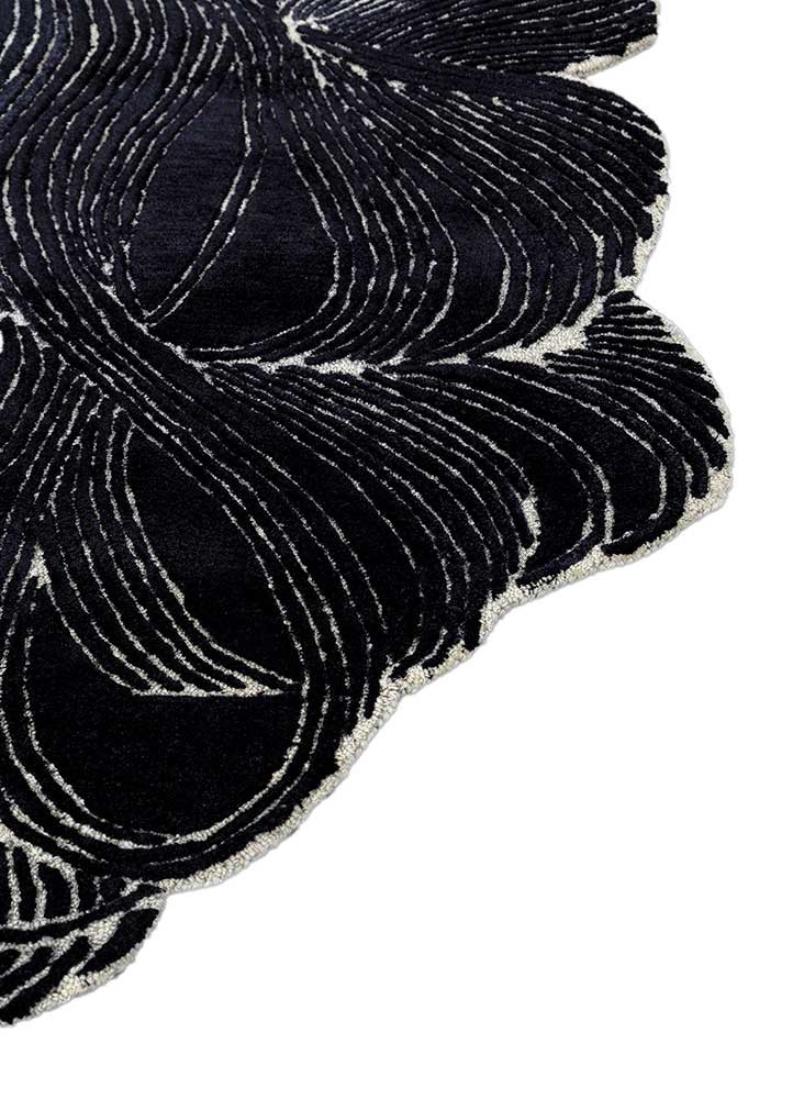infini blue wool and viscose hand tufted Rug - Corner infini blue wool and viscose hand tufted Rug - Corner