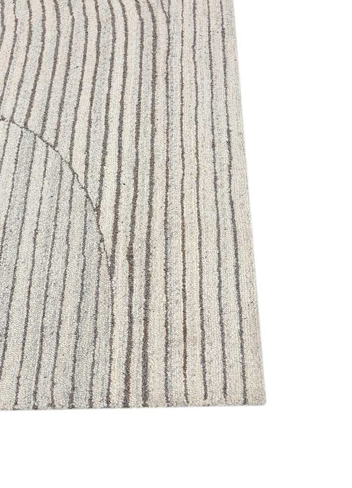 pathways ivory wool and viscose hand tufted Rug - Corner pathways ivory wool and viscose hand tufted Rug - Corner