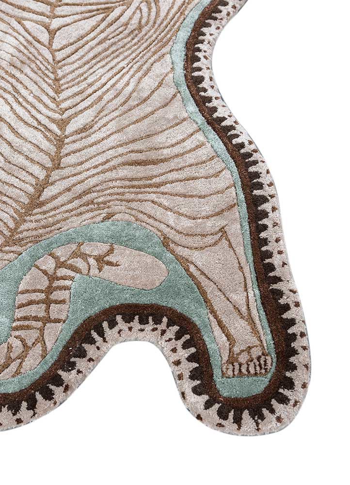 wild wanderlust ivory wool and viscose hand tufted Rug - Corner