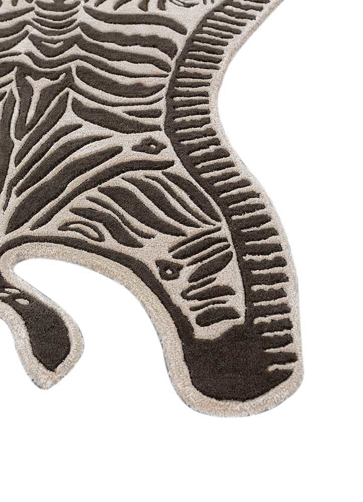 wild wanderlust ivory wool and viscose hand tufted Rug - Corner