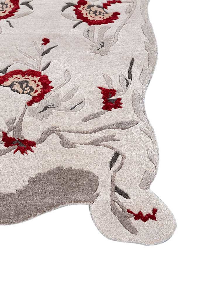 wild wanderlust ivory wool and viscose hand tufted Rug - Corner