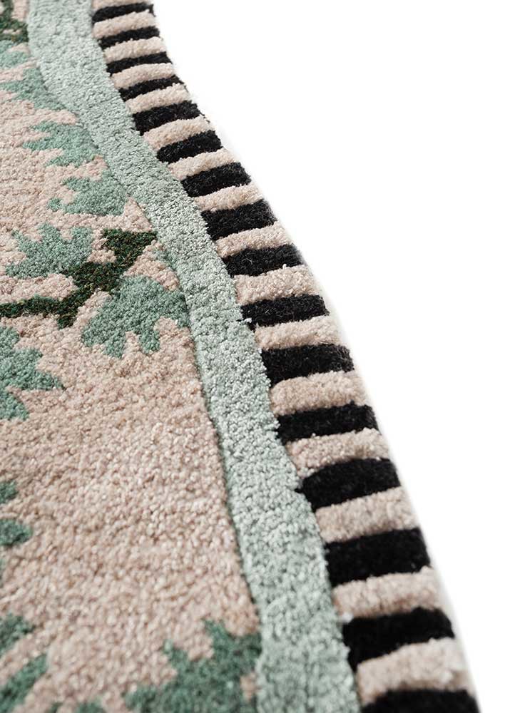 wild wanderlust ivory wool and viscose hand tufted Rug - Corner