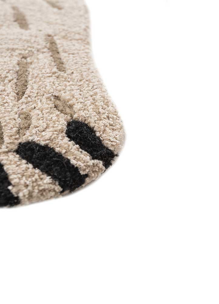 wild wanderlust beige and brown wool and viscose hand tufted Rug - Corner