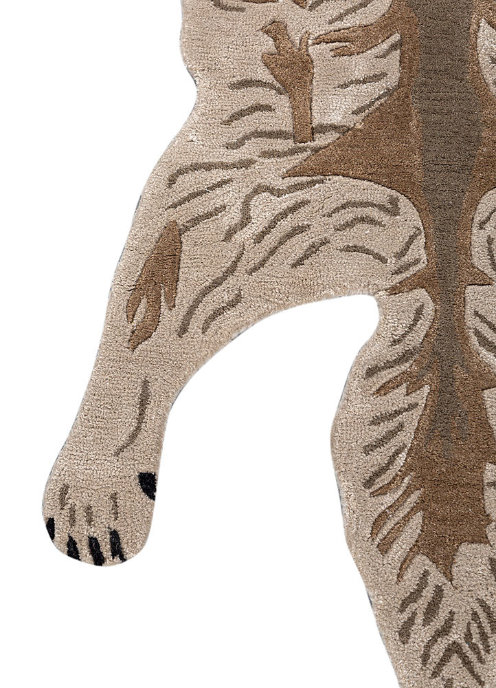 wild wanderlust ivory wool and viscose hand tufted Rug - Corner