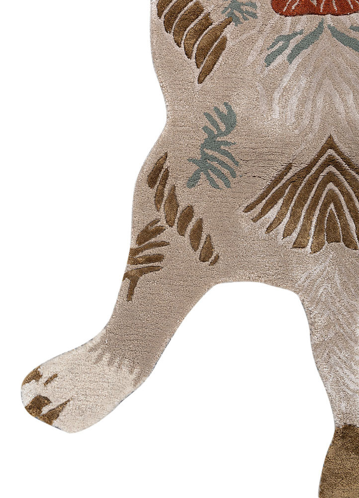 wild wanderlust ivory wool and viscose hand tufted Rug - Corner